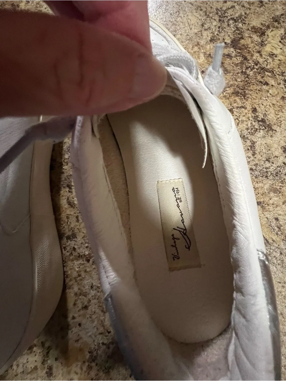 Vintage Havana Lace-Up Sneakers in Light Gray and White